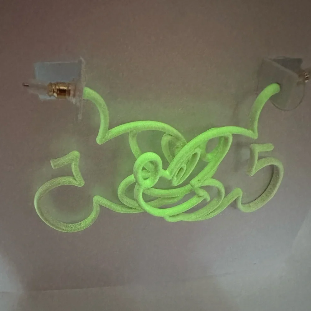BaubleBar x Disney glow in dark Mickey earrings NWT